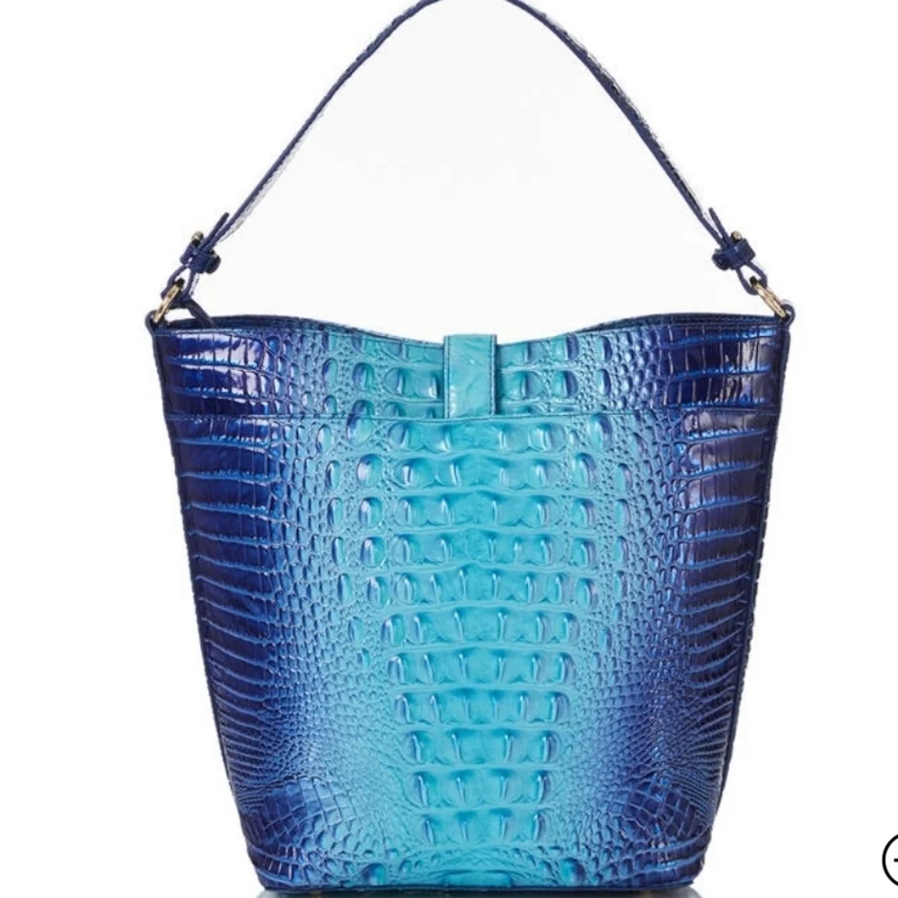 🔹️ BRAHMIN🔹️ shira affinity ombre melbourne bucket crossbody bag NWT ✨️🩵 - Picture 3 of 6